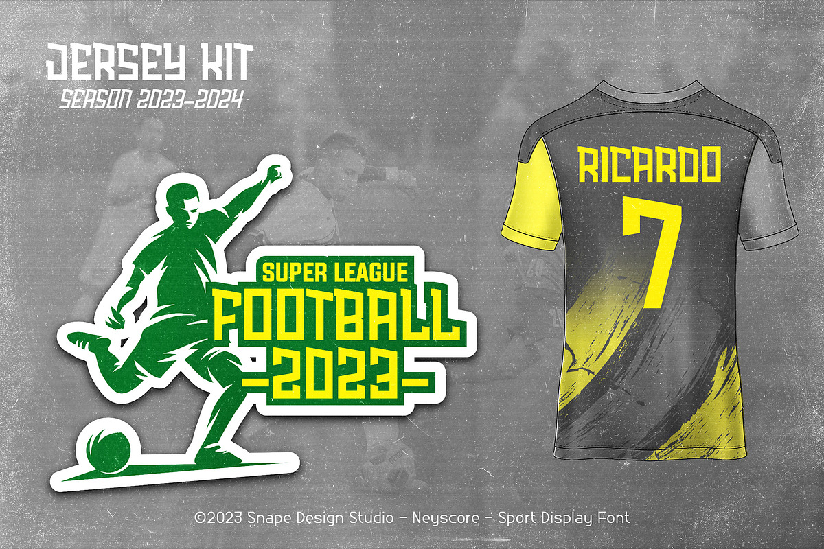 Neyscore - Sport Font, a Sans Serif Font by Snape Design Studio (Photo 4 of 5)
