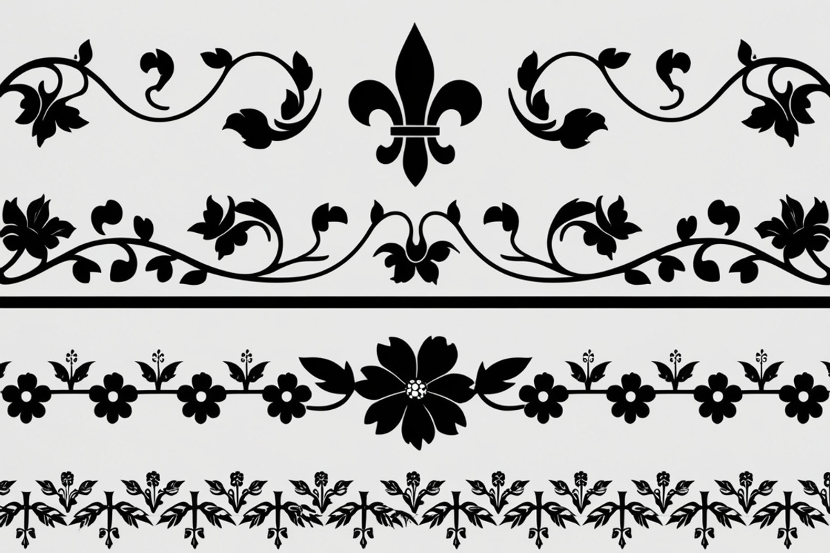 Beautiful floral decoration elements, an Illustration by Amazin_art (Photo 3 of 17)