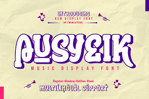 Ausyeik - Display Font, a Handwritten Font by twinstd