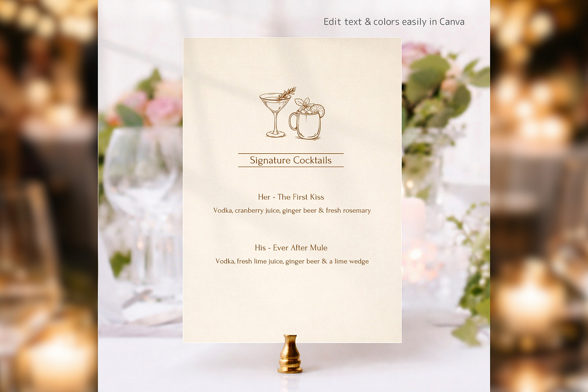 Luxury Signature Drinks Canva bd004, a Card Template by TyphoonStudio (Photo 4 of 8)