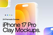 iPhone 17 Pro Clay - 24 Mockups, an iPhone Mockup by Asylab (Thumbnail 40 of 61)
