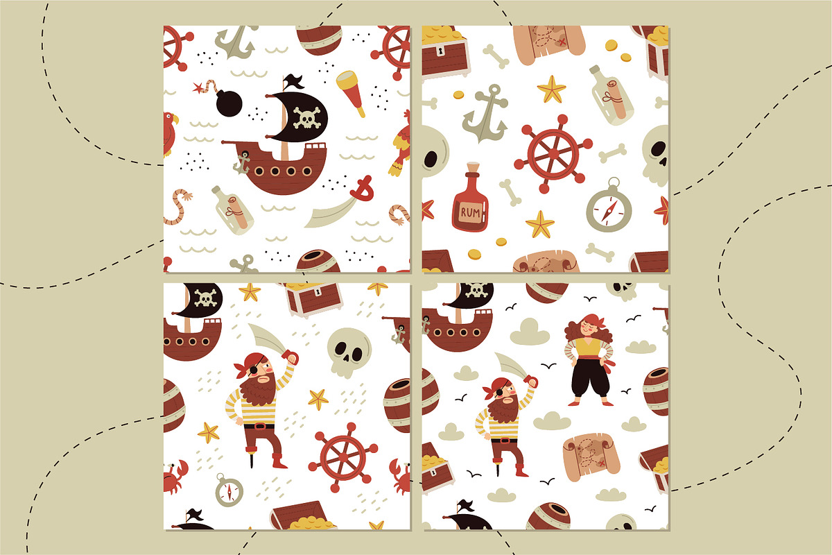 Cute vector pirate collection, a Graphic by My May Art (Photo 3 of 9)