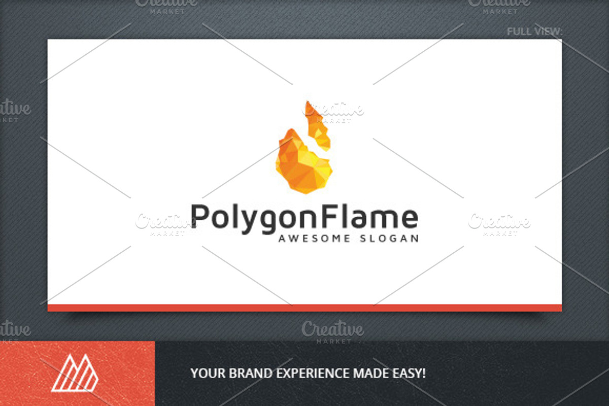 Polygon Flame Logo Template, a Branding & Logo Template by Mantas Bac (Photo 2 of 4)