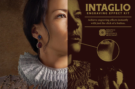 Intaglio Engraving Effect Kit, an Action Add-On by G.A.R.M. Company