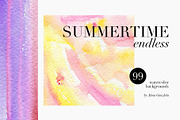 summer vibes watercolor textures, a Texture Graphic by alenaganzhela (Thumbnail 1 of 16)