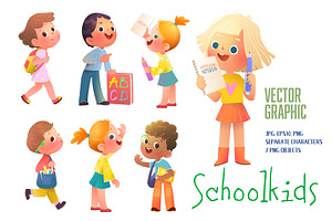Children Characters Back to School, an Education Illustration by Popmarleo Shop