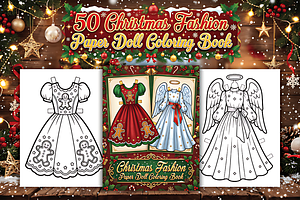 Christmas Fashion Paper Doll Book