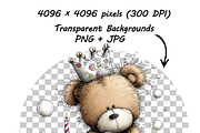 21 Teddy Bear Birthday Party Clipart, a Graphic by one-touch (Thumbnail 14 of 18)