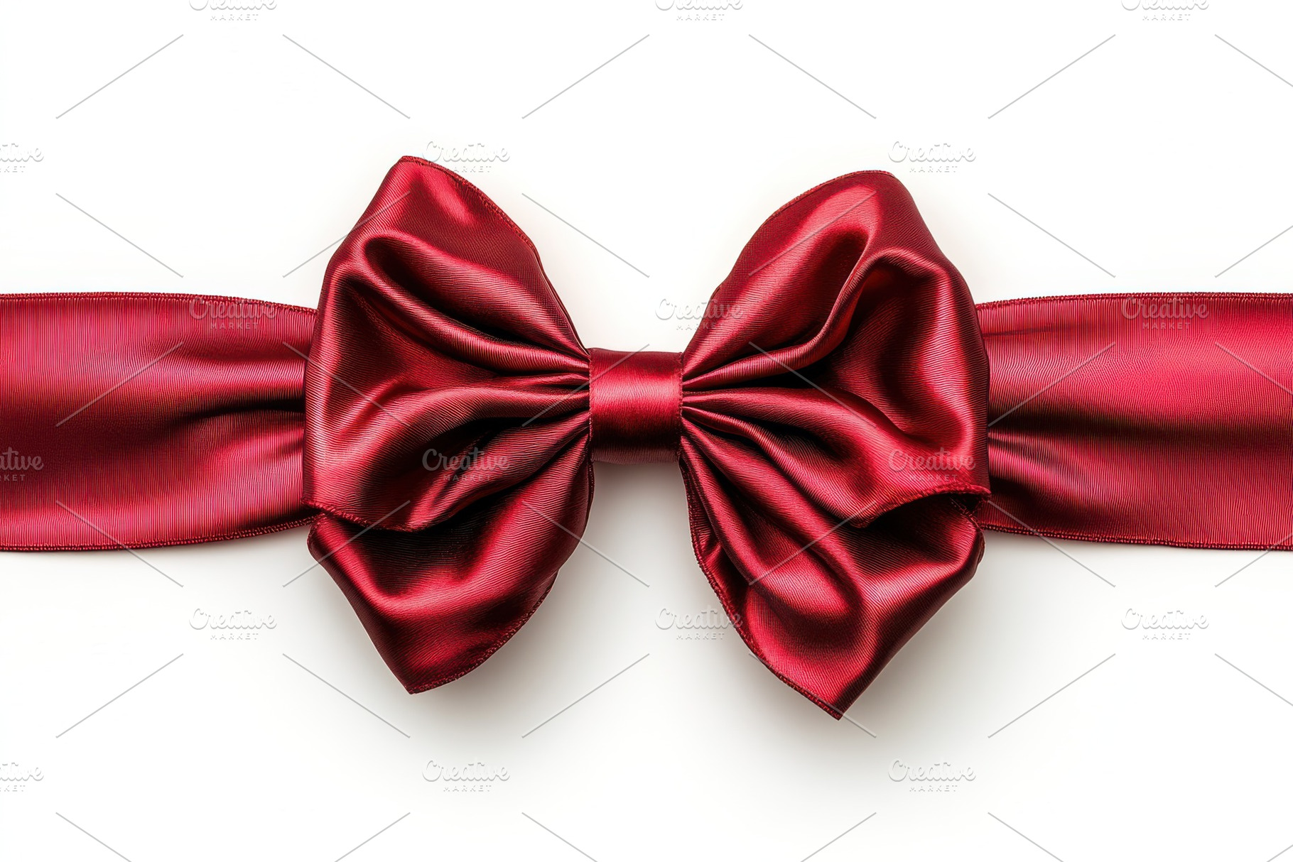 Elegant red satin ribbon bow isolate, a Beauty & Fashion Photo by Pixeness Studio