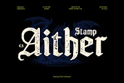 CS Aither Stamp, a Blackletter Font by Craft Supply Co. (Thumbnail 1 of 8)