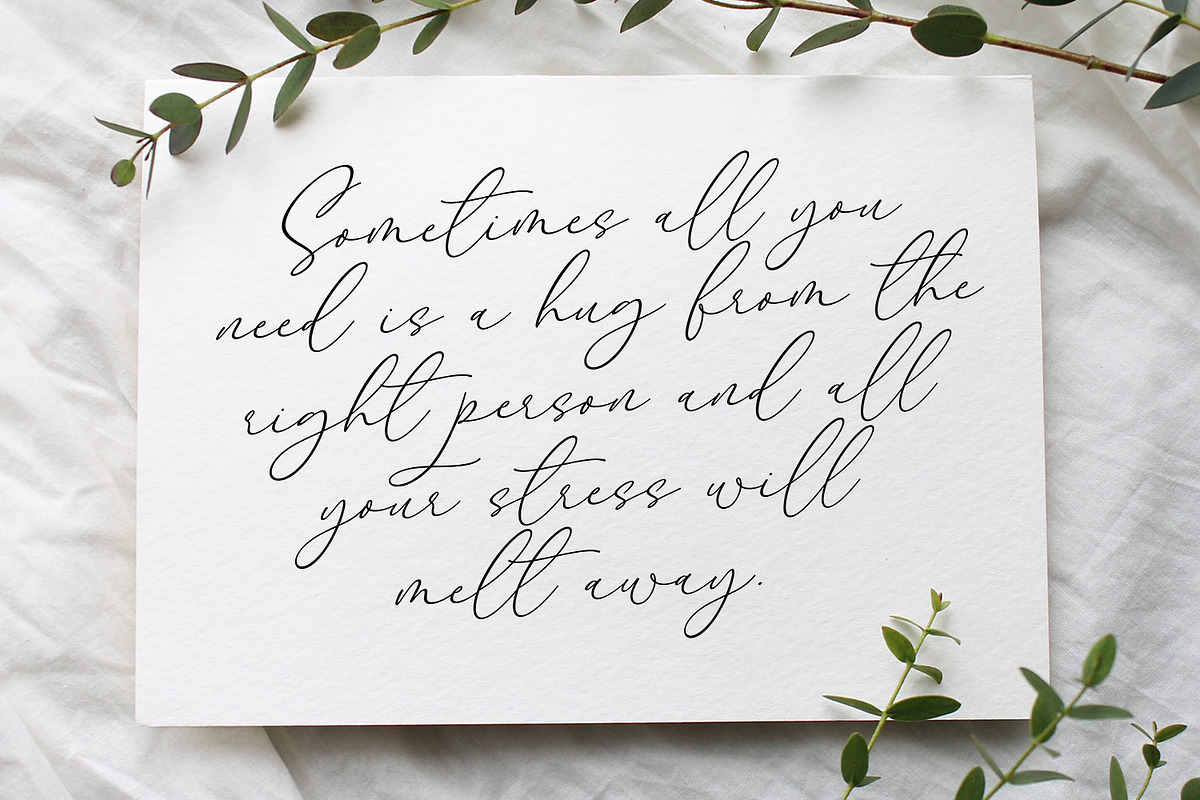 Melody Sunday - Heart Connected Font, a Script Font by Subectype Studio (Photo 7 of 10)