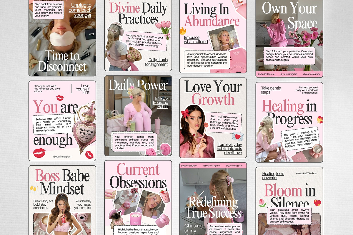 Girly Instagram Templates preview 4