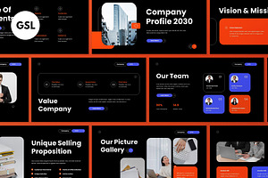 Company Profile Google Slide PPT, a Presentation Template by graphicook