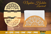 Mandala Napkin Holder Lasercut BUNDL, a Graphic by OTVEY DESIGN (Thumbnail 4 of 13)