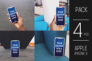 Apple iPhone X Mock-up Pack, an iPhone Mockup by Laura (Thumbnail 1 of 5)