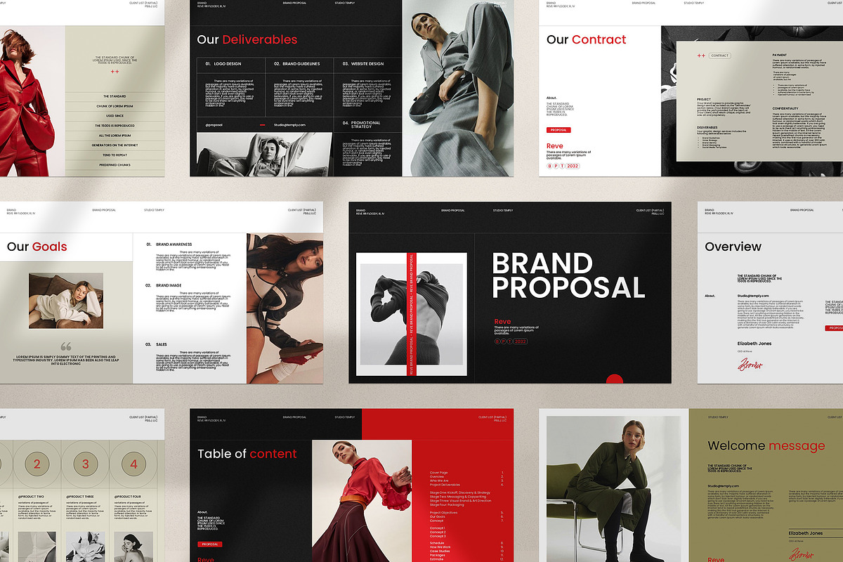Reve Brand Proposal Template, a Presentation Template by Studio Temply (Photo 2 of 11)
