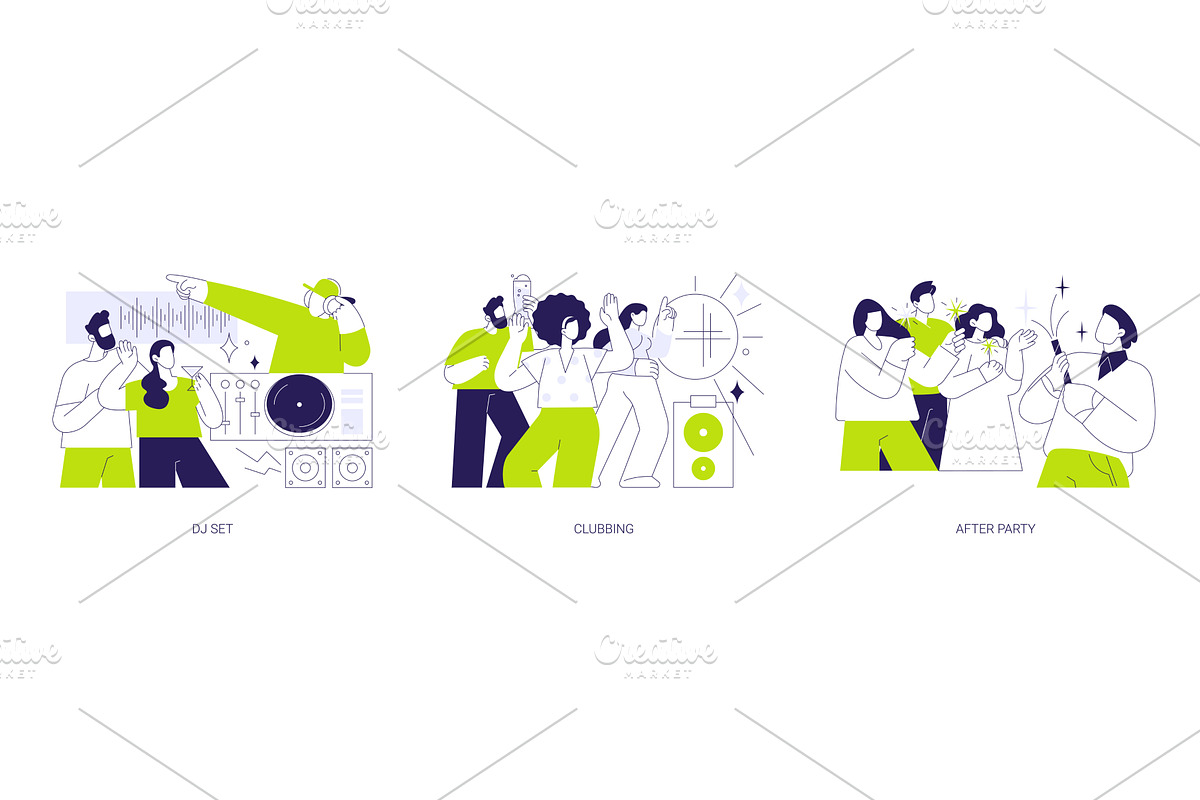 Hanging out in a nightclub isolated, a Person Illustration by Visual Generation