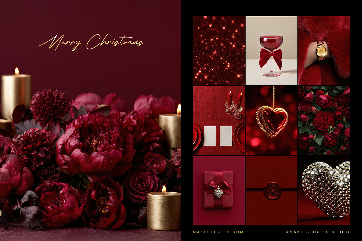 Luxury Holiday Red Background Images, a Holiday Photo by Make Stories Studio (Photo 4 of 8)