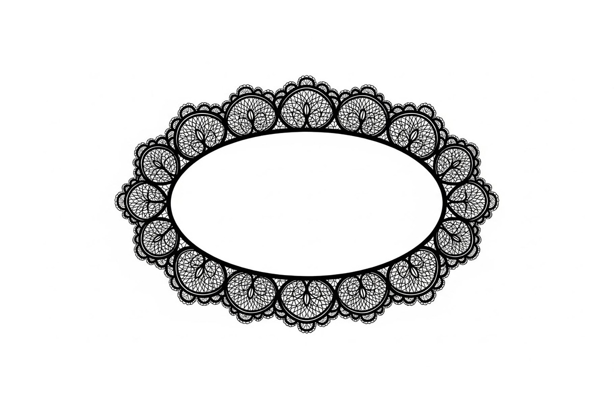 Vintage Lace Oval Frame Bundle, an Illustration by yasushie (Photo 26 of 30)