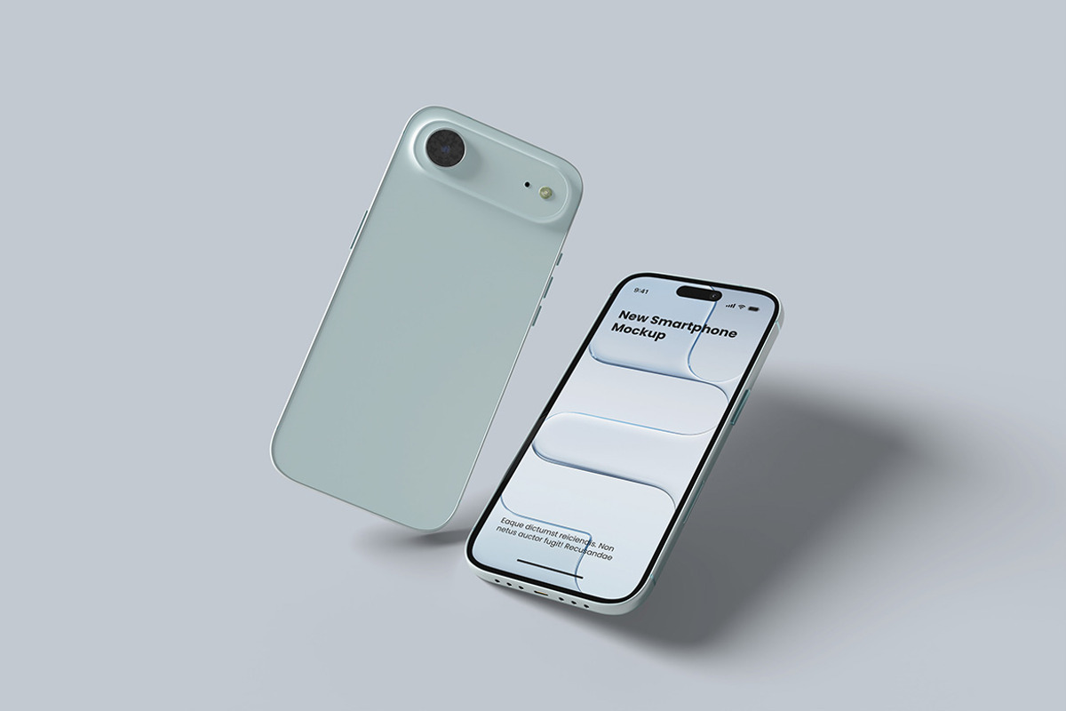Clean iPhone 17 Air Mockup, an iPhone Mockup by My Code Std (Photo 3 of 6)