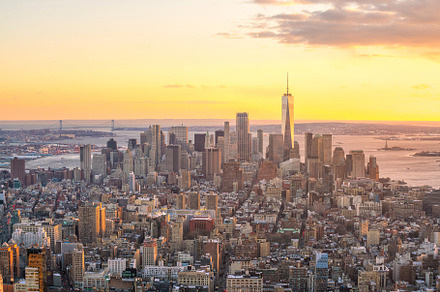 Aerial view of manhattan skyline at stock photo containing new and york, an Architecture Photo by f11photo