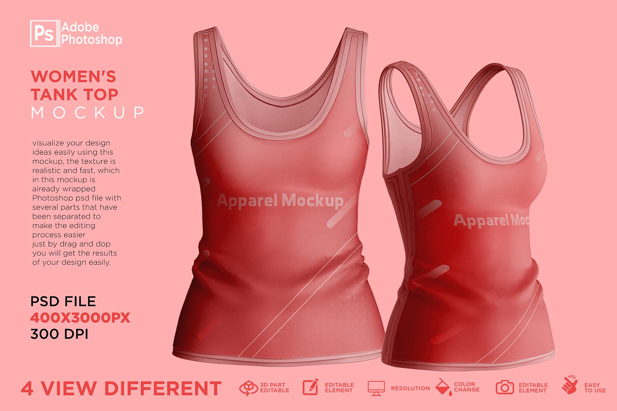 Women's Tank Top Mockup, a Hoody Mockup by Nanggroe Scripting (Photo 1 of 10)