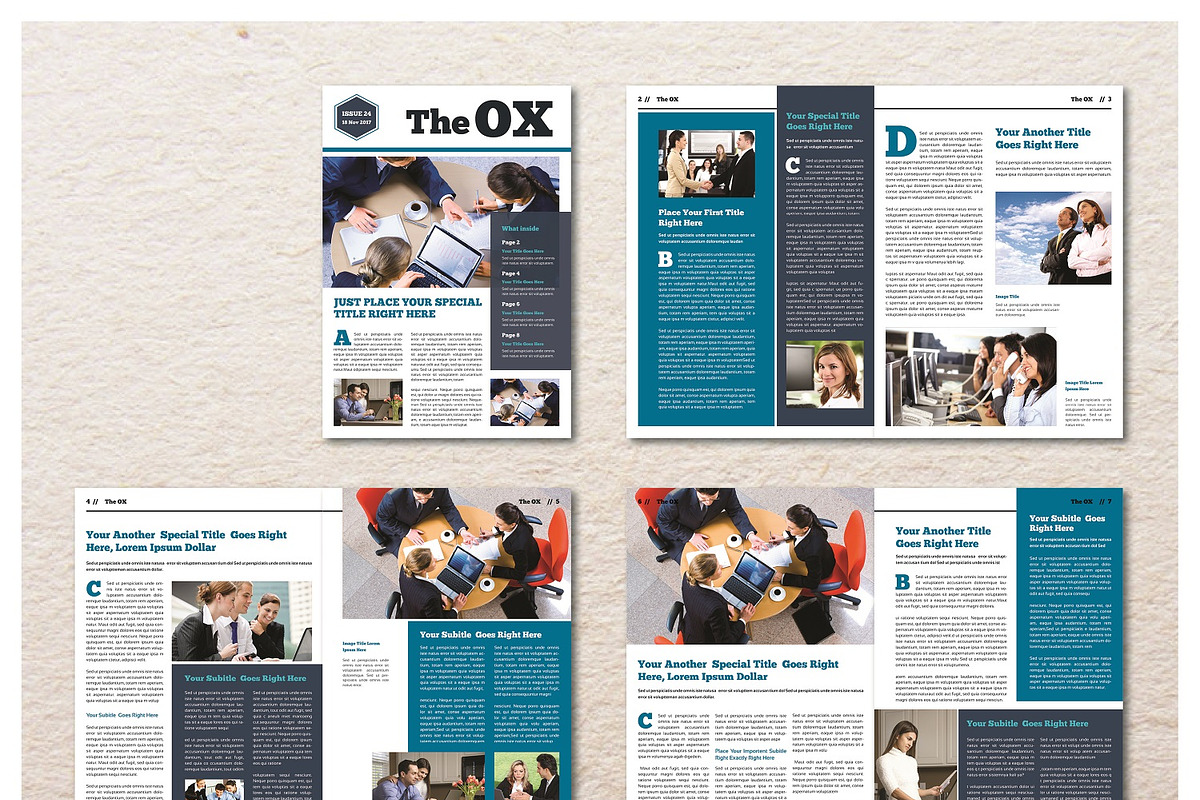 InDesign Newsletter Bundle, a Magazine Template by MA-KING_ART