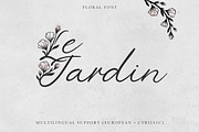 'Le Jardin' Floral Font, a Script Font by AnMark (Thumbnail 1 of 13)
