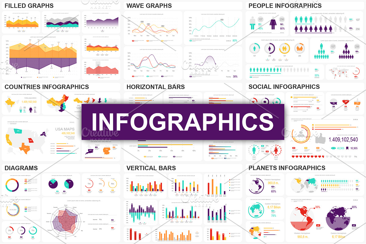 Business Infographics Templates, a Presentation Template by alexdndz (Photo 1 of 11)