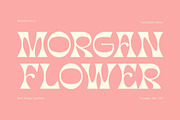 Morgan Flower - Retro Psychedelic, a Font by Nirmana Visual (Thumbnail 1 of 11)