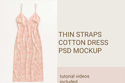 Thin Straps Cotton dress mockup, a Shirt Mockup by jenartstudio (Thumbnail 1 of 4)