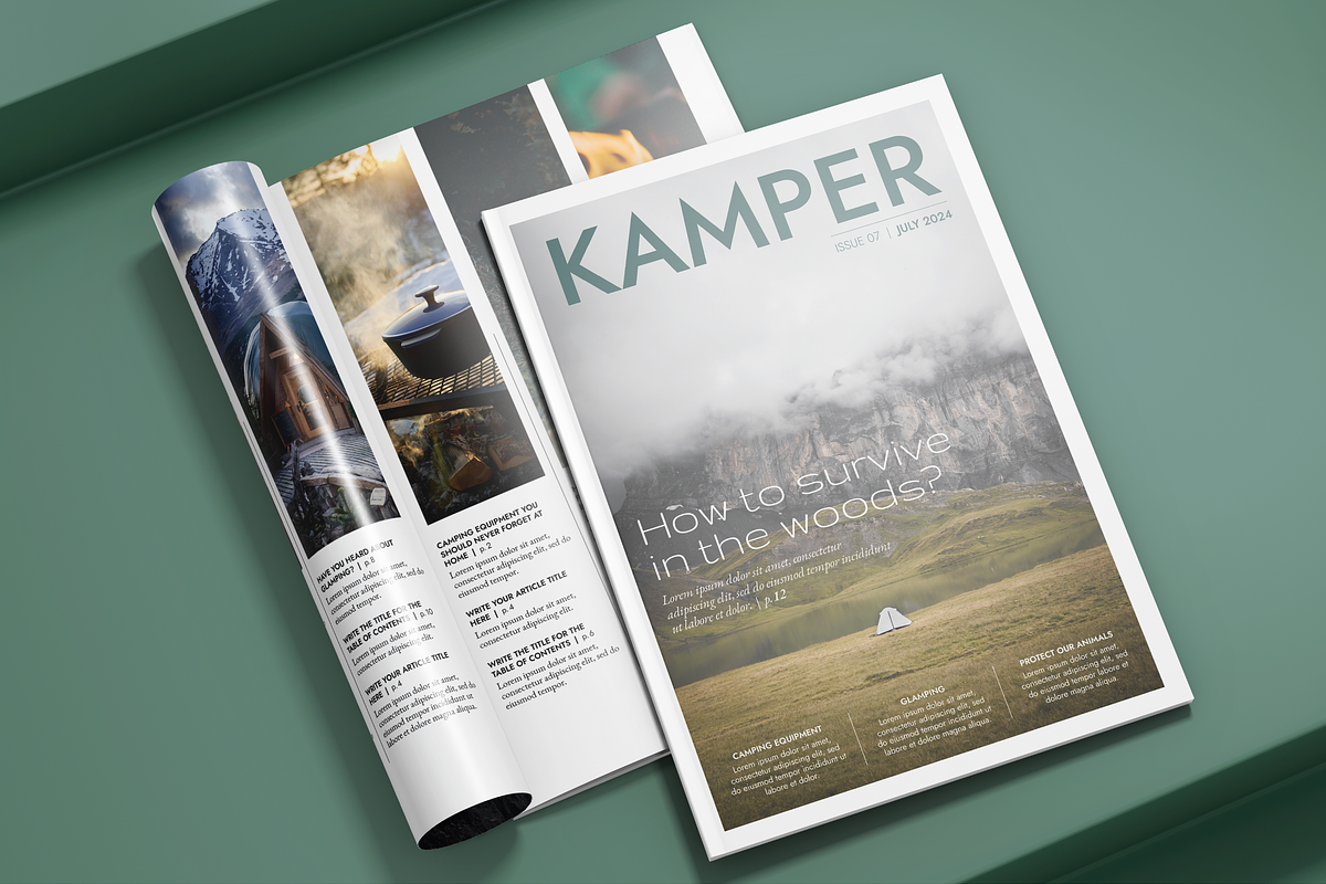 KAMPER - Travel Magazine, a Magazine Template by SonaGeciova (Photo 2 of 17)