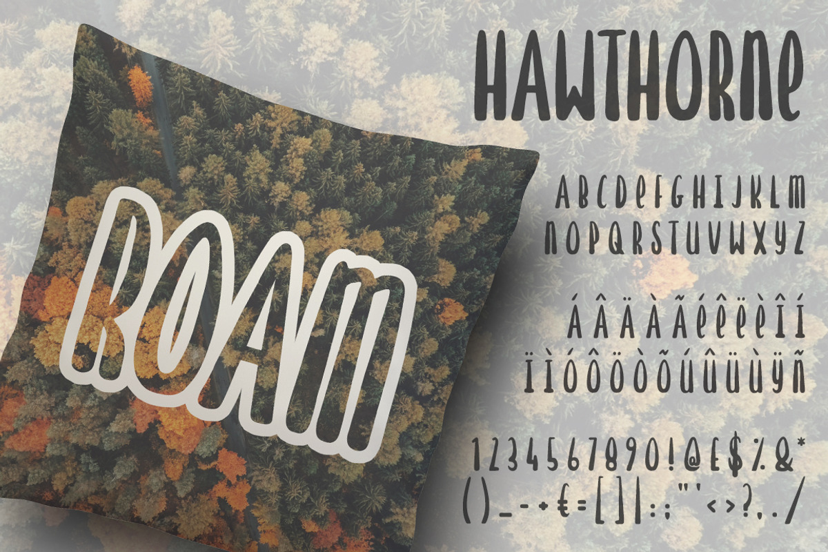 Hawthorne Hand Drawn Font preview 2