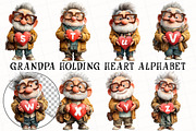 Grandpa Holding Heart Alphabet, an Illustration by OK Design (Thumbnail 2 of 6)