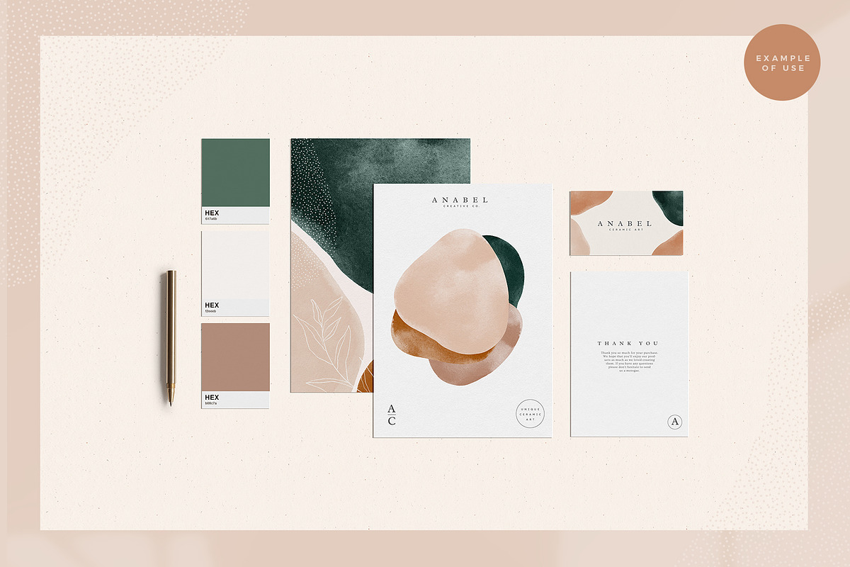 Earthy Abstract Shapes + Logos, a Texture Graphic by Basia Stryjecka (Photo 7 of 20)