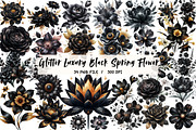 Glitter Luxury Black Spring Flower, an Illustration by Libby Wishes (Thumbnail 1 of 4)