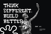 Bowe Glued - Liquid Display Typeface, a Handwritten Font by Ideal Eksis (Thumbnail 4 of 8)