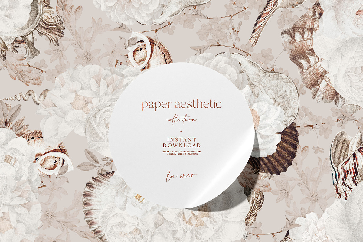 Floral Pattern Pack Bundle of 8, a Pattern Graphic by paper aesthetic (Photo 7 of 9)