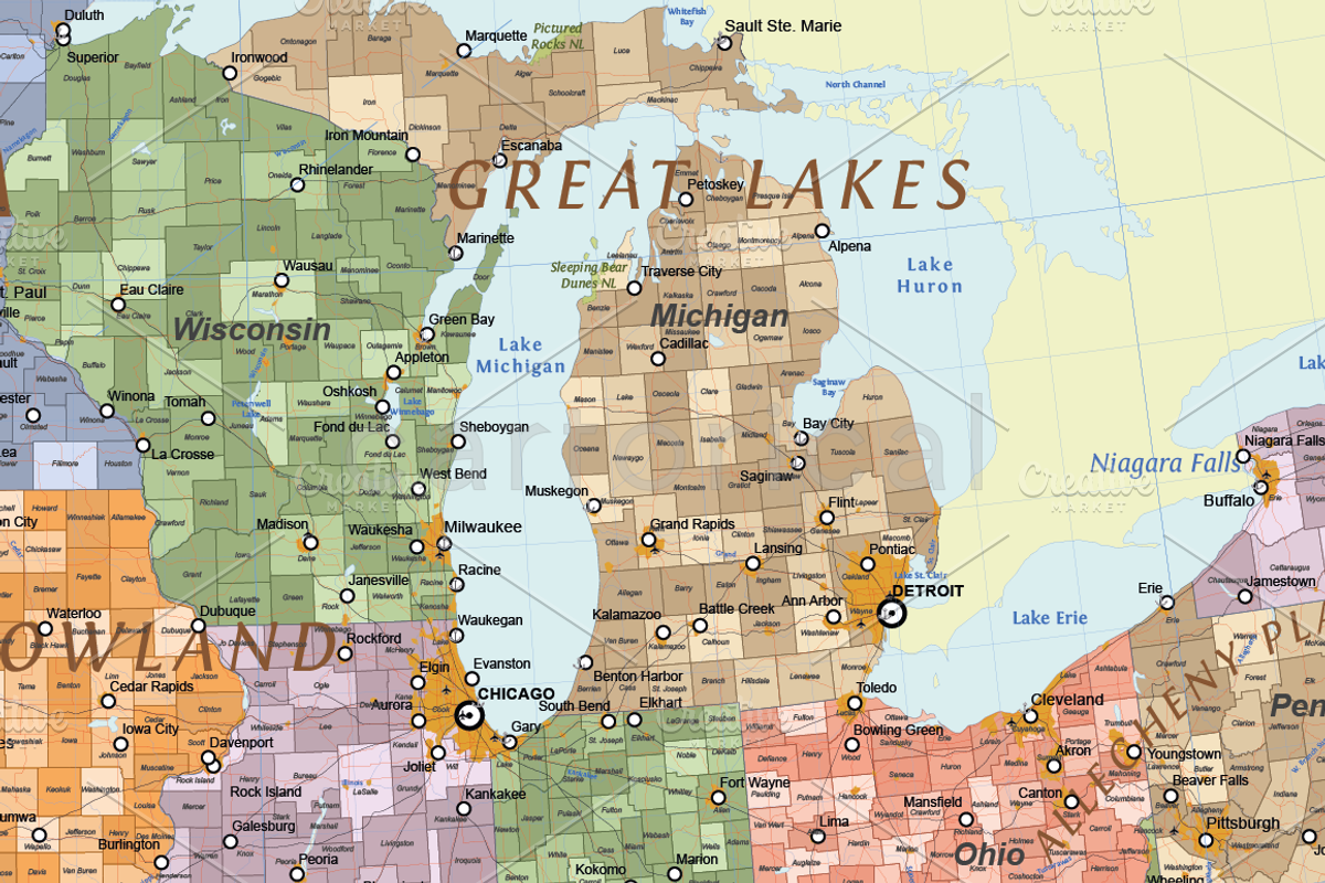 Vector Map of United States, a Work Illustration by Cartorical (Photo 3 of 6)