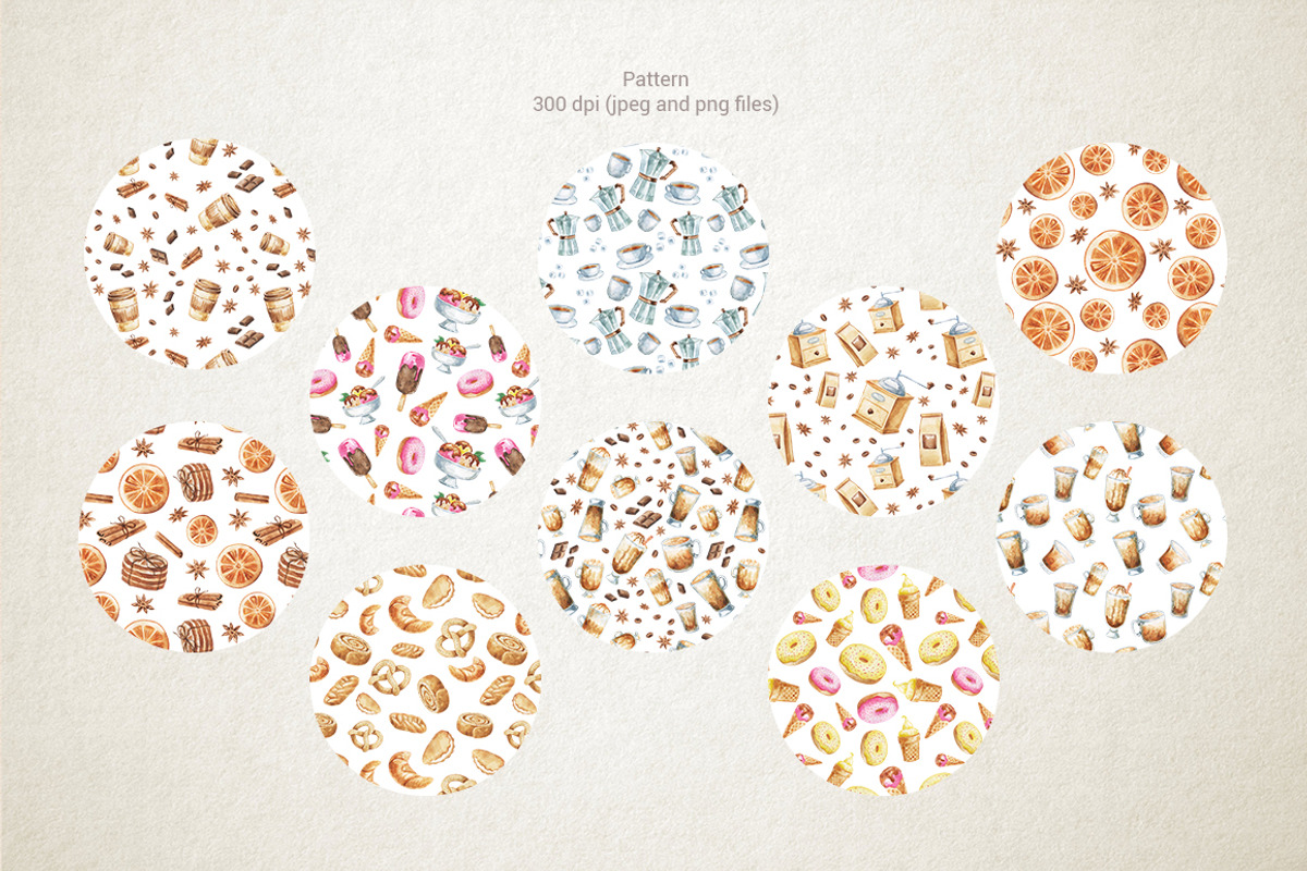 Watercolor pastry for bakery, a Food Illustration by CreativeByLu (Photo 3 of 12)