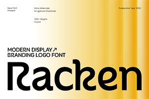 Racken - Modern Branding Logo Font