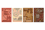 Aztec ornaments backgrounds set, a Decorative Illustration by PaperTrident (Thumbnail 1 of 15)