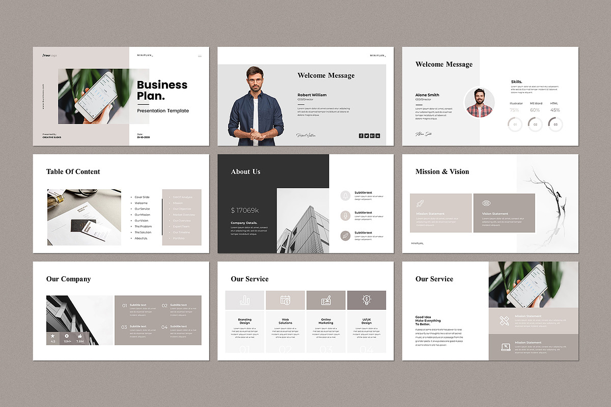 Business Plan PowerPoint Template, a Presentation Template by CreativeSlides (Photo 2 of 7)