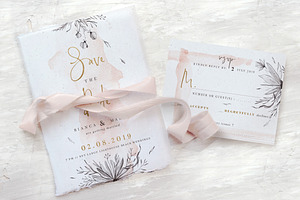 Peach & Grey Floral Wedding Suite