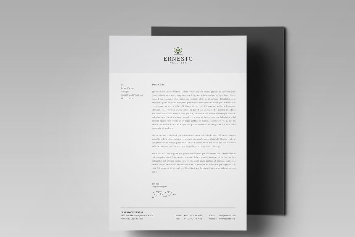 Ernesto Corporate Identity, a Stationery Template by ThemeDevisers (Photo 2 of 6)