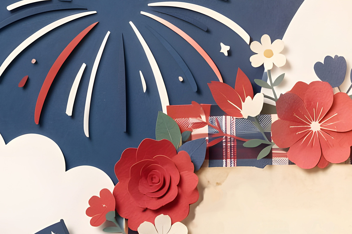 4th of July Paper Cutting Blank, a Seasonal Illustration by Sharon Schwalbe (Photo 6 of 6)