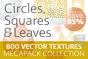 800 Vectors | CirclesSquares&Leaves, a Texture Graphic by invisiblelayer (Thumbnail 1 of 5)