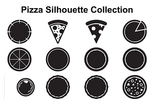 Pizza Slice Silhouette Assortment, an Object Graphic by Designer_Momina