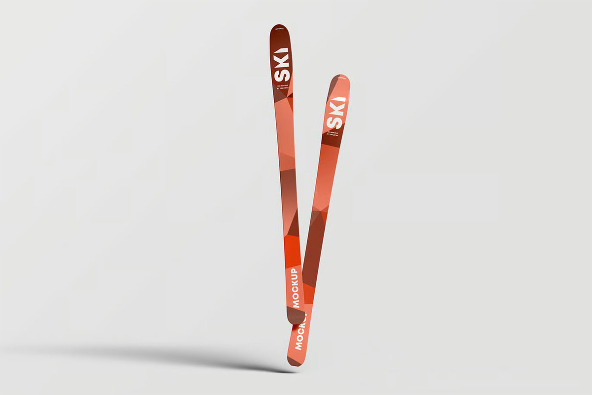 Skis Mockup, a Product Mockup by zippypixelstudio (Photo 3 of 12)