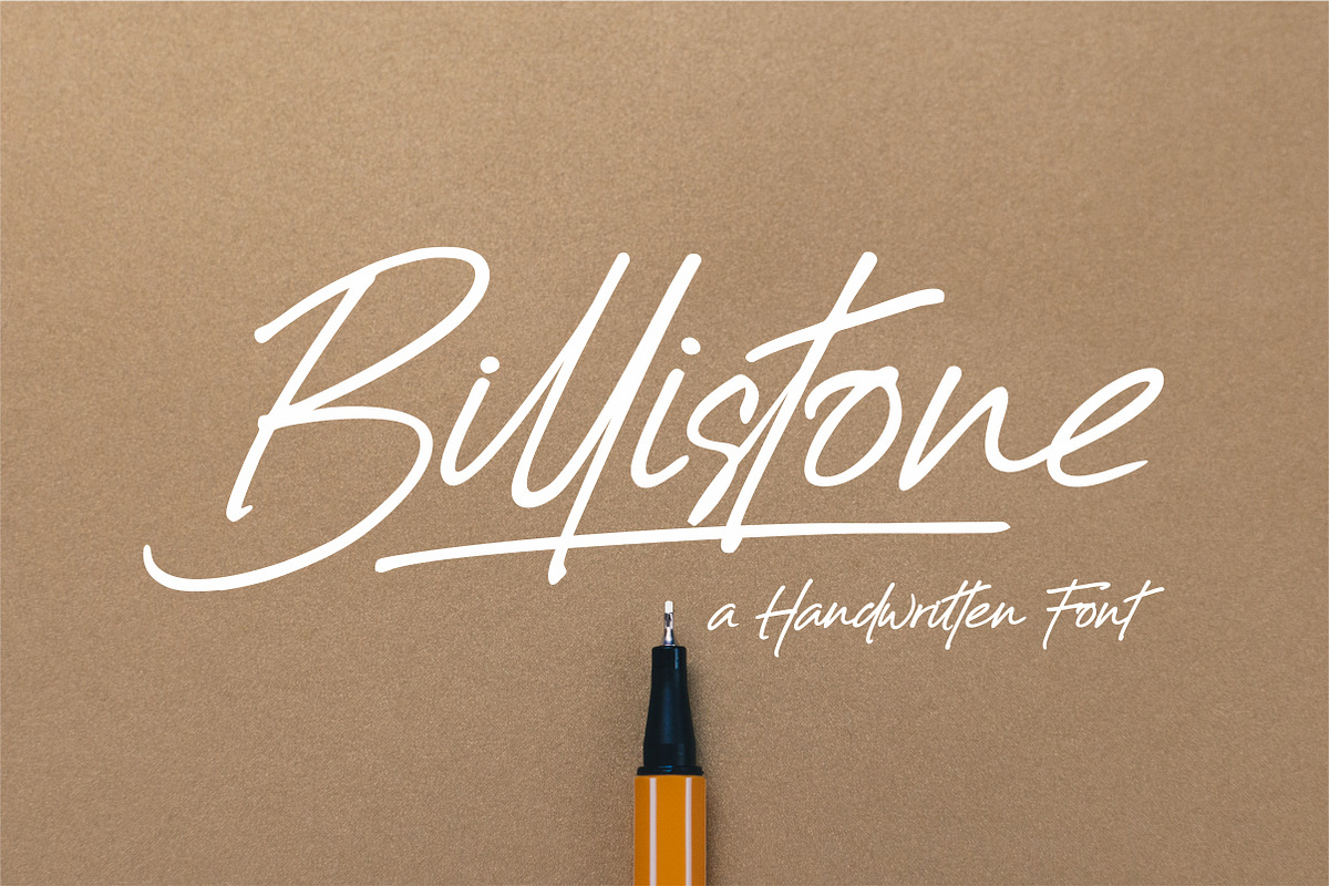 Billistone A Handwritten Font